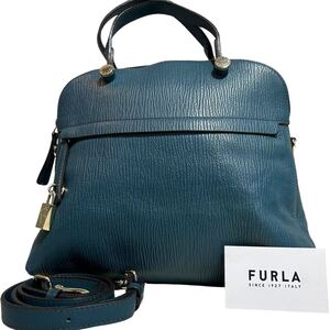 1円 【入手困難品】定価10万円 フルラ FURLA パイパー L ショルダーバッグ ハンドバッグ ビジネスバッグ A4 2way レザー メンズ レディース