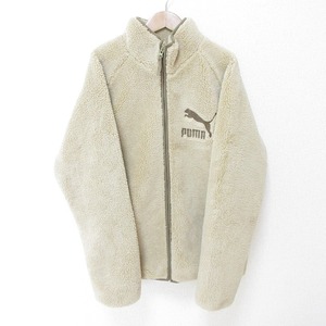 未使用 23AW PUMA プーマ BIGCAT BOA JKT ボアフリースジャケット 625788-88 オーバーサイズ S ブラウンベージュ系