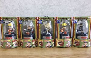 即決 新品未開封 NARUTO 口寄せの術 スタンプキーホルダー 全5種セット うずまきナルト はたけカカシ 綱手 自来也