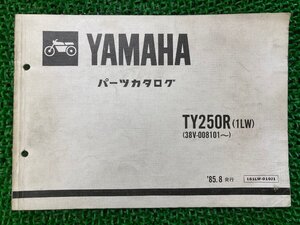 TY250R パーツリスト 1版 ヤマハ 正規 中古 バイク 整備書 1LW 38V-008101～ rl 車検 パーツカタログ 整備書