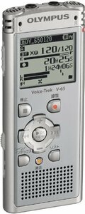 【中古 良品】 OLYMPUS ICレコーダー 2GB Voice-Trek MP3/WMA SLV ライトシルバー V-65　(shin