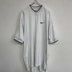 NIKE ナイキ　メッシュTシャツ　オーバーサイズ　リブ袖　Vネック