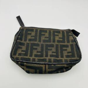 【54】１円スタート！　FENDI　フェンディ　ズッカ柄　ポーチ　ジャンク品　中古品　保管品