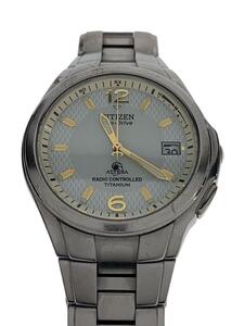 CITIZEN◆ソーラー腕時計/アナログ/ステンレス/WHT/SLV/H410-T003788