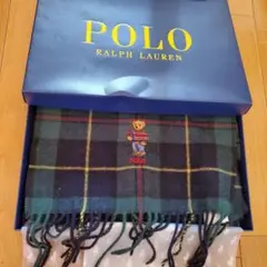 Polo Ralph Lauren ポロベア タータンチェック マフラー 箱付き