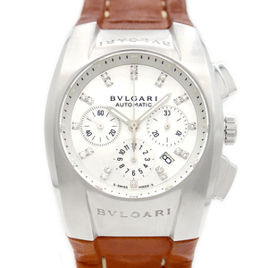 BVLGARI ブルガリ エルゴン クロノグラフ 21Pダイヤ EG35SCH ダイヤモンド デイト SS メンズ レディース ボーイズ 自動巻き