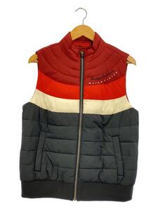 HARLEY DAVIDSON◆VEST-PUFFER STRIPED/ベスト/M/ポリエステル/RED/97487-19VW//