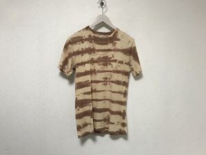 本物ジャーナルスタンダードJOUNALSTANDARDコットン後染め柄半袖Tシャツメンズアメカジサーフビジネススーツミリタリー茶ブラウンM