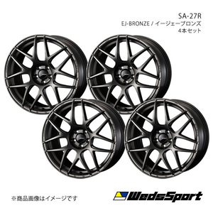 WedsSport/SA-27R アクア K10系 4WD 純正タイヤ(205/45-17) アルミホイール4本セット【17×6.5J 4-100 INSET50 EJ-BRONZE】0074183×4