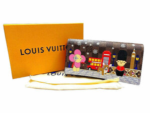 未使用 LOUIS VUITTON ルイヴィトン ダミエ ポルトフォイユサラ 2021年ホリデーコレクション N60491 ヴィヴィエンヌ 二つ折り長財布