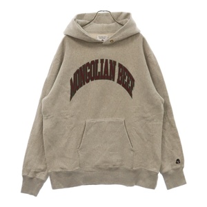 タコマフジレコード MONGOLIAN BEEF HOODIE モンゴリアン ビーフ フロントプリント コットン スウェット プルオーバーパーカー グレー