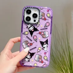 クロミ  casetify スマホケース クロミ 透明ケース kuromi iPhone 16 Proケース  iphone15proケース パープル iphone14ケース 紫 iPhone13promaxケース  iphone11-16