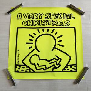 キース・ヘリング ポスター A VERY SPECIAL CHRISTMAS 2枚合わせ KEITH HARING 美品 グッズ