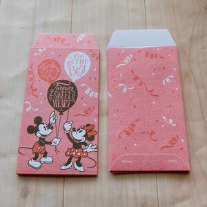 2204☆ ディズニー ミッキーマウス ミニーマウス お年玉袋 ポチ袋 ミニ封筒 3枚 梱包袋 和紙風