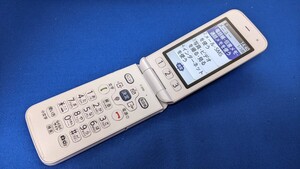 H5209 docomo SIMフリー らくらくホン F-01M FUJITSU 4Gガラホ 簡易動作確認＆簡易清掃＆初期化OK 判定○ WebにてSIMロック解除手続受付済