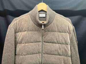 MONCLER モンクレール H20919B00012M1241 リブ ベルベット パッド入りジャケット ダウンジャケット サイズ：L ブラウン