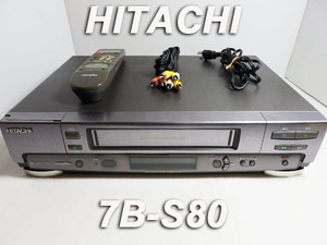 6j0404）HITACHI　７B-S80　ビデオデッキ　動作品　