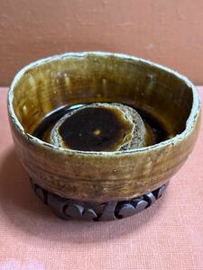 古唐津藤の川内窯飴釉茶碗　発掘品　本物保障