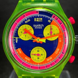 SWATCH スウォッチ CHRONO クロノ GRAND PRIX SCJ101 腕時計 アナログ クオーツ スケルトン ラバーバンド ラウンド 新品電池交換済み