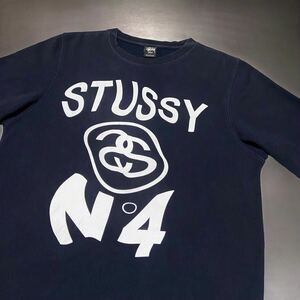 古着　STUSSY ステューシー 両面プリント　長袖　スウェット　トレーナー★USA製　Lサイズ★