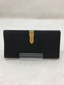 GUCCI◆ベルトモチーフ/角スレ有/長財布/レザー/BLK/メンズ/035.661.1664.0