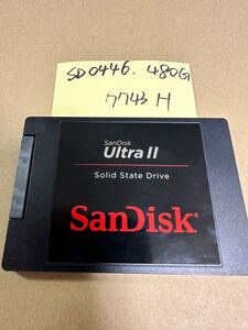 SD0446/【中古動作品】SanDisk 内蔵 SATA SSD 480GB 動作確認済み　使用時間7743H