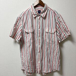 Gap ギャップ 半袖シャツ ストライプシャツ Lサイズ