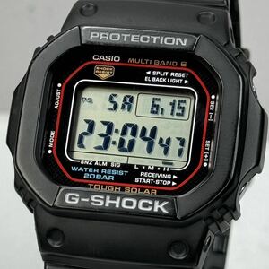 極美品 CASIO G-SHOCK GW-M5610-1JF タフソーラー 電波受信 電波ソーラー マルチバンド6 スクウェア ブラック スピード オリジンモデル 