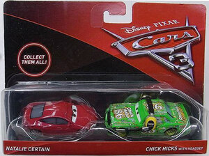 MATTEL CARS 3【NATALIE CERTAIN & CHICK HICKS HEADSET】ナタリー & チック 2パック