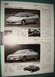 当時物 TOYOTA MR2 記事⑭ 検; ポスタートヨタmr2 カタログ 旧車 中古 カスタム パーツ マフラー sw20 aw20 ホイール TRD MR2★No.3310