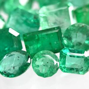 (天然エメラルドおまとめ33ct)u ルース 裸石 宝石 ジュエリー jewelry emerald beryl ベリル 緑玉 i