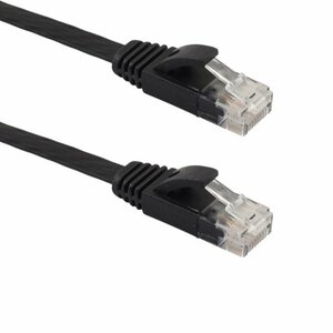 【vaps_2】CAT6 平型LANケーブル 《10m》 《ブラック》 フラット カテゴリ6 LAN ケーブル 送込