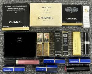 ●　CHANEL　シャネル　Dior　ディオール　YSL　など　口紅　リップ　ファンデーション　石鹸　コスメ　化粧品　17点　おまとめ