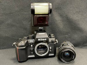 KY0608-85　ゆうパック着払い　Nikon　F4　28-70㎜　1:3.5-4.5D　 ストロボ付き　一眼レフカメラ　ニコン　