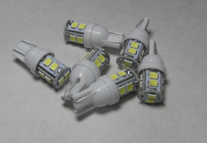 ★T10ウェッジ球 SMD/LED10連 ★即決５個+１個で220円★送料140円より