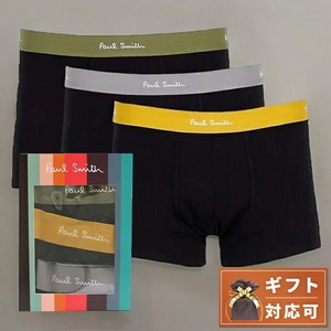 ポールスミス PAUL SMITH ボクサーパンツ M1A-914C-A3PK17-79-M メンズ ブラック 3枚セット 下着