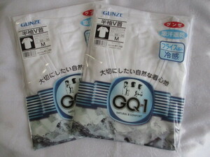 「06G」 グンゼ / 半袖Ｖ首シャツ２枚 「GQ-1」/ Ｍ寸 GUNZE