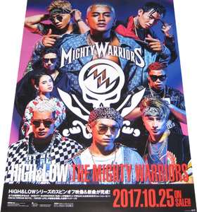 HiGH & LOW THE MIGHTY WARRIORS CD告知ポスター 非売品●未使用