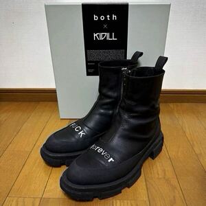 【 both × KIDILL 】 GAO Zip Boots FUCK forever ◆ブーツ EU42 チェルシー Jamie Reid Paris ジェイミー ブラック レザー 【キディル】