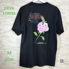 【DEVA STATES】グラフィックブラックオーバーサイズTシャツ