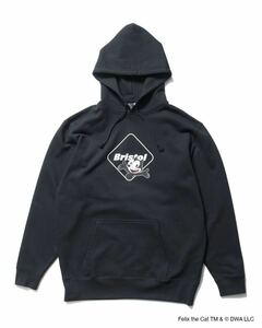 L 新品 送料無料 FCRB 23AW FELIX THE CAT SUPPORTER SWEAT HOODIE BLACK SOPHNET F.C.R.B. ブリストル F.C.Real Bristol パーカー