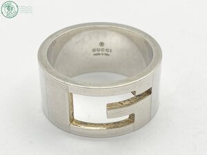 BA0100052　◇ GUCCI グッチ ブランデッド Gリング 指輪 シルバー 925 25 刻印 重量約14.6g ブランド 大きめ 約23号 アクセサリー 中古