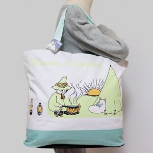 ★ムーミン MOOMIN スナフキン 新品 高品質 BIG 大きい カジュアル ショッピング トート バッグ BAG [1101MBAG-C] 一 六★QWER★