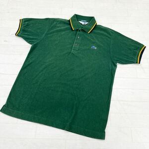 1434◎ CHEMISE LACOSTE ラコステ トップス ポロ シャツ ハーフボタン 半袖 パイル生地 青ワニ カジュアル グリーン メンズ4