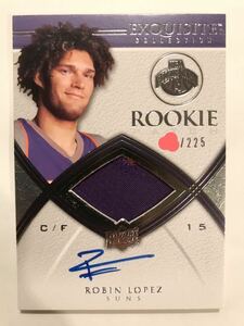 最高級版RPA/225 RC Patch Auto 2008 Upper Deck Exquisite Robin Lopez ロビン・ロペス NBA ルーキー サイン Panini バスケ Suns サンズ