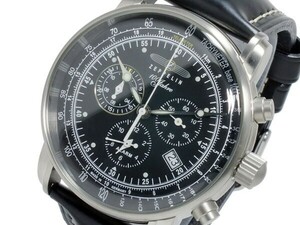 【新品】 ツェッペリン ZEPPELIN 7680-2S 海外ブランド メンズ 腕時計 コードバンカーフ レザーベルト クロノグラフ クオーツ ブラック