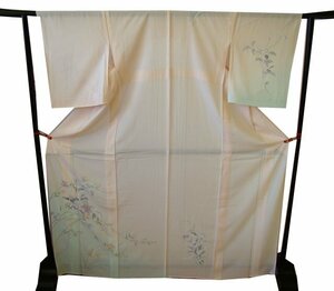 時代屋 夏物 美品 裄66.3㎝ 駒絽 訪問着 正絹 未使用 155cm～163cm Ｈｓ539