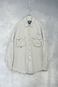 【 90s ウールリッチ 】old " woolrich " コットンフィッシングシャツ / size XL / 90年代 PFG コロンビア マルチポケット 