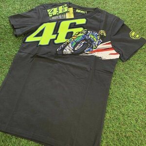 新品 送料無料 VR46 バレンティーノ ロッシ Rossi Tシャツ バイク レーシング YAMAHA banking Vale グレー 正規品 Mサイズ