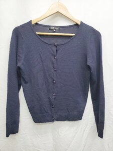 ◇ MISCH MASCH ミッシュマッシュ 薄手 オフィス系 ニット 長袖 カーディガン サイズ38 ネイビー レディース P